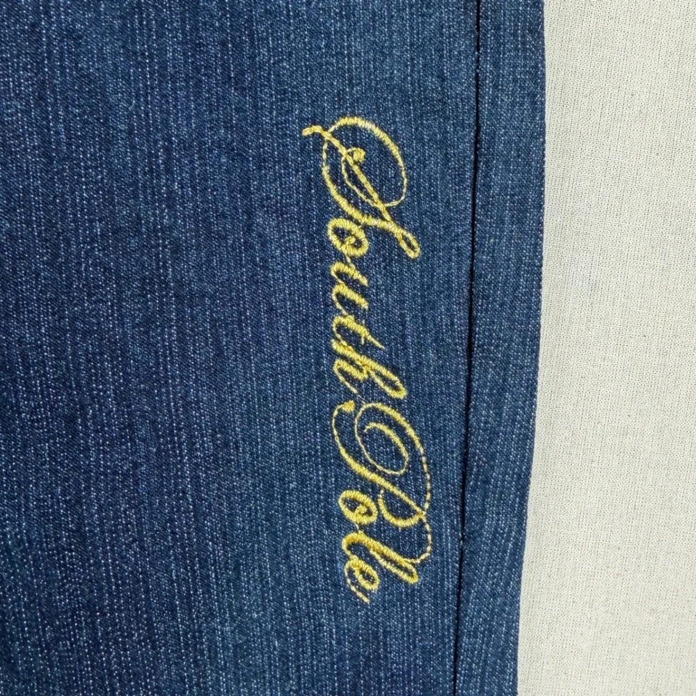 NWT South Pole High Waisted Corset Jeans size 10 Dark Blue Denim